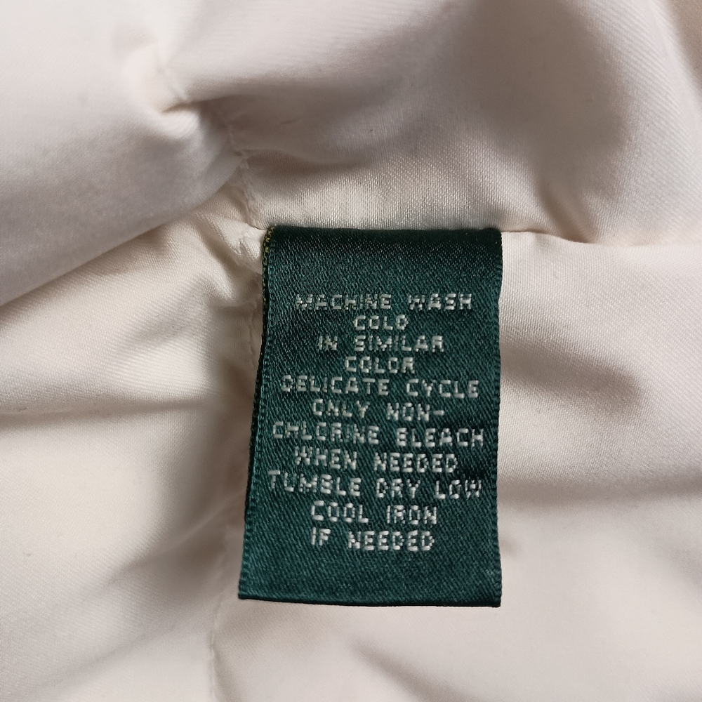 Lauren‎ Ralph Lauren Ivory Down Puffer Vest L Zip Quilted Core - Picture 7 of 7